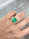 5.75 Carat 11.5x10 Freckled Medium Green Natural Loose Colombian Emerald-Emerald Cut