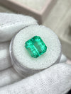 6.07 Carat 10.7x10 Yellowish Green Natural Loose Colombian Emerald-Asscher Cut