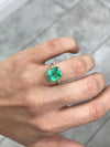 6.07 Carat 10.7x10 Yellowish Green Natural Loose Colombian Emerald-Asscher Cut