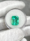 6.79 Carat 12x10 Luminous Natural Loose Colombian Emerald-Classic Emerald Cut- Ethically Mined Emerald