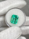 6.79 Carat 12x10 Luminous Natural Loose Colombian Emerald-Classic Emerald Cut- Ethically Mined Emerald