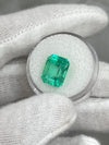 6.79 Carat 12x10 Luminous Natural Loose Colombian Emerald-Classic Emerald Cut- Ethically Mined Emerald