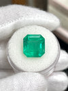 6.93 Carat 12x11.5 Medium Green Natural Loose Colombian Emerald- Asscher Cut