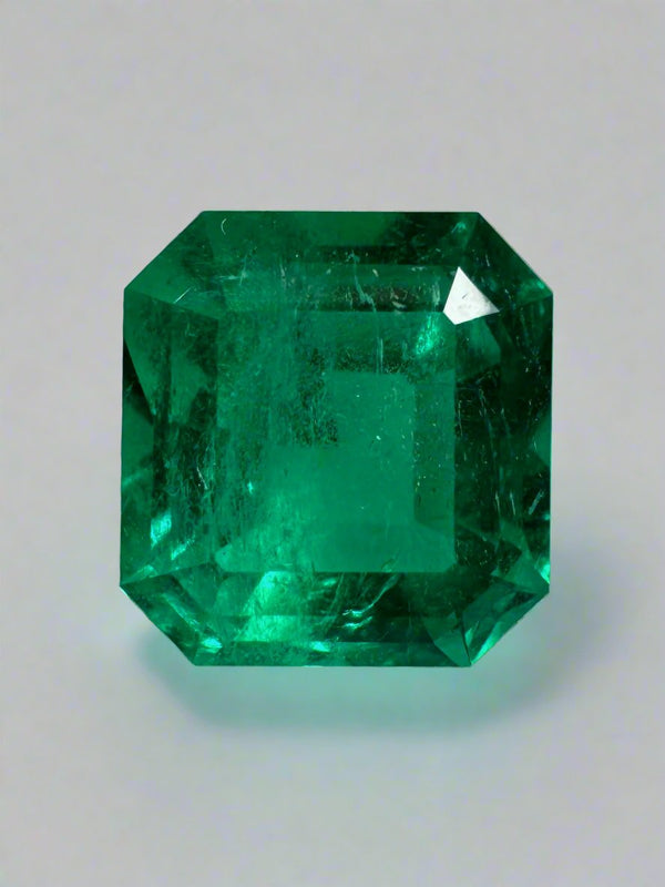 3.06 Carat AAA+ GIA Certified Muzo Green Natural Loose Colombian Emerald Asscher Cut