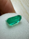 3.40 Carat GIA Certified Vivid Bluish Green Natural Loose Colombian Emerald-Elongated Emerald Cut