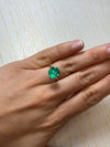 3.80 Carat 10x9 Glowing Green Natural Loose Colombian Emerald-Emerald Cut