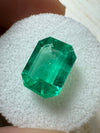 3.88 Carat 11x8 GLOWING Green Natural Loose Colombian Emerald-Emerald Cut