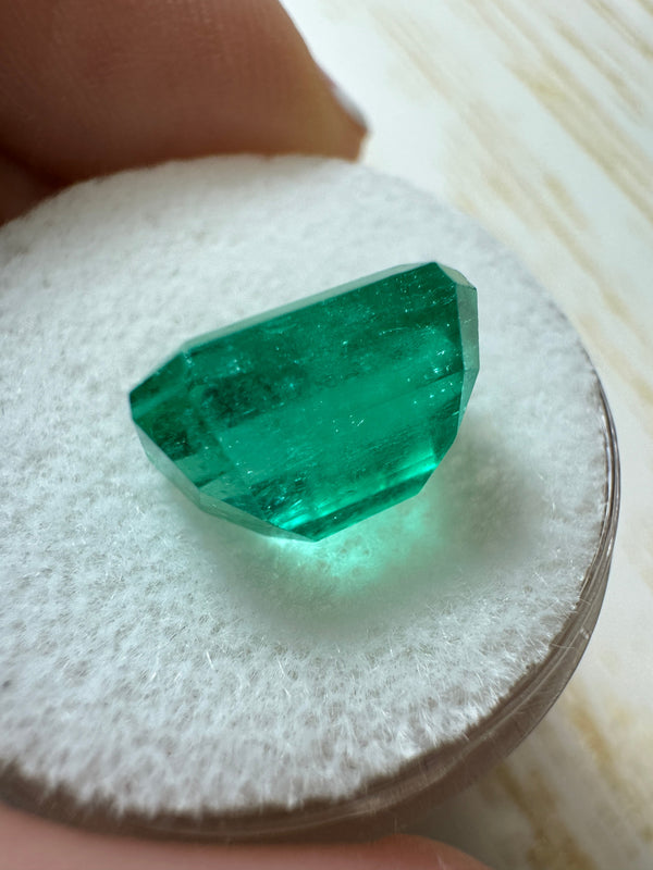 4.53 Carat 11x8 Vivid Muzo Green Natural Loose Colombian Emerald-Emerald Cut