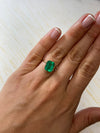 4.53 Carat 11x8 Vivid Muzo Green Natural Loose Colombian Emerald-Emerald Cut