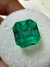 4.83 Carat 10x10 Bluish Loose Colombian Emerald-Asscher Cut