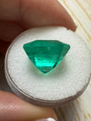 7.38 Carat 11.5x11.5 Intense Bluish Green Natural Loose Colombian Emerald-Asscher Cut