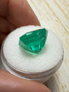 7.38 Carat 11.5x11.5 Intense Bluish Green Natural Loose Colombian Emerald-Asscher Cut