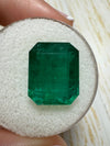 8.60 Carat 13.5x11 Deep Green Emerald Cut Loose Zambian Emerald-Emerald Cut