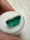 8.60 Carat 13.5x11 Deep Green Emerald Cut Loose Zambian Emerald-Emerald Cut