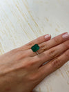 8.60 Carat 13.5x11 Deep Green Emerald Cut Loose Zambian Emerald-Emerald Cut