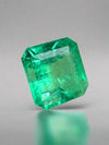 6.50 Carat 12x11 Yellowish Green Natural Loose Colombian Emerald- Asscher Cut
