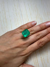 Large 23.85 Carat HUGE 17x15.6 Classic Natural Loose Colombian Emerald- Emerald Cut