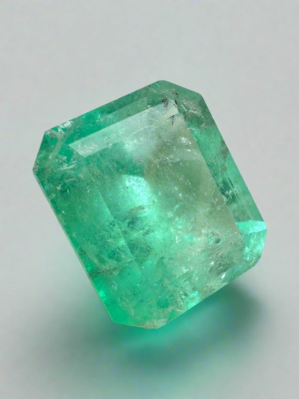 Large 17.64 Carat 17x14.5 Earthy Medium Loose Colombian Emerald- Emerald Cut