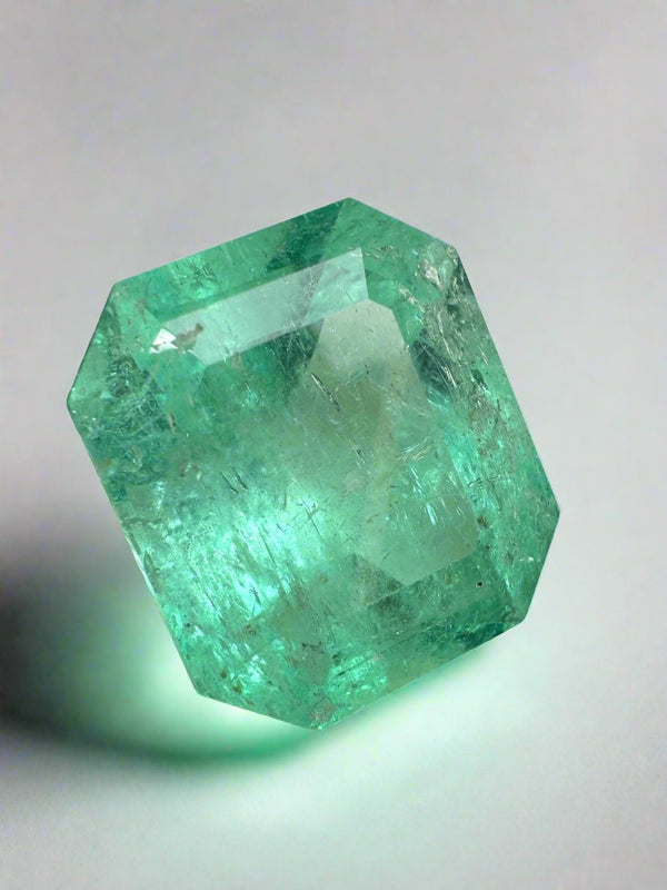 Large 20.44 Carat 18x16 XL Medium Loose Colombian Emerald- Emerald Cut