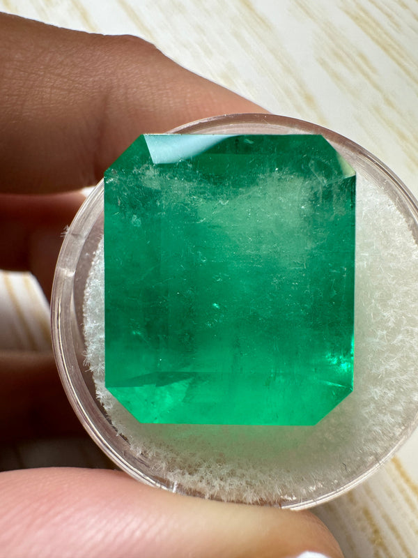 Large 22.54 Carat HUGE 19x16.5 Classic Natural Loose Colombian Emerald- Emerald Cut