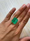 Large 22.54 Carat HUGE 19x16.5 Classic Natural Loose Colombian Emerald- Emerald Cut