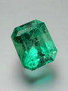 2.59 Carat Natural Colombian Emerald 9x7 Emerald Cut Yellowish Green Loose Gemstone
