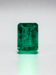 0.80 Carat 6.5x5 Fine Loose Colombian Emerald-Emerald Cut