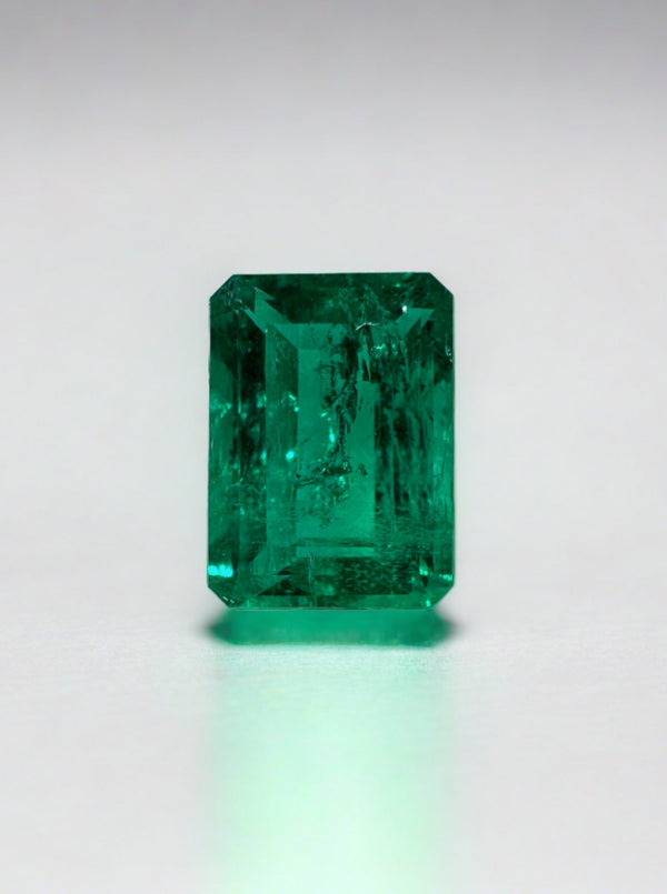 0.80 Carat 6.5x5 Fine Loose Colombian Emerald-Emerald Cut