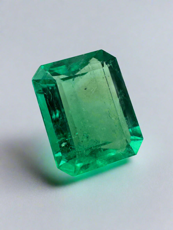 3.30ct Muzo Colombian Emerald Crystal Clear Yellowish Green Spready Cut 10.4x8.4mm Earth Mined Loose Gemstone
