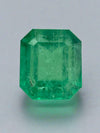 4.02 Carat Earth Mined Colombian Emerald 9x8mm Medium Yellowish Green Loose Natural Gemstone