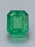 4.02 Carat Earth Mined Colombian Emerald 9x8mm Medium Yellowish Green Loose Natural Gemstone