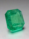 4.02 Carat Earth Mined Colombian Emerald 9x8mm Medium Yellowish Green Loose Natural Gemstone