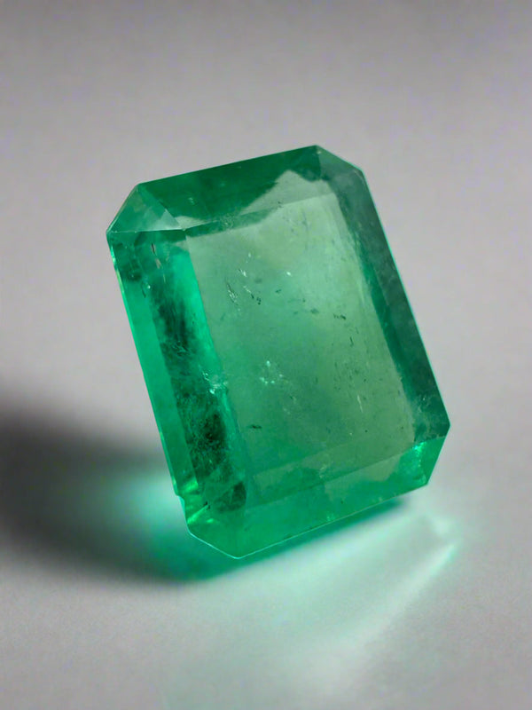 4.12 Carat 12x9 Portrait Cut Natural Loose Colombian Emerald-Emerald Cut