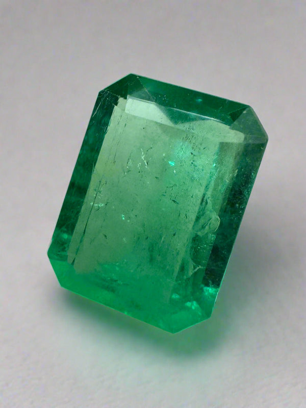 4.12 Carat 12x9 Portrait Cut Natural Loose Colombian Emerald-Emerald Cut