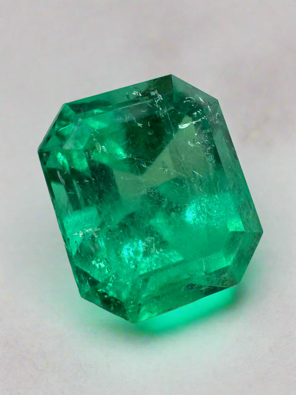 4.82 Carat 11x9 Gemmy Rich Green Natural Loose Colombian Emerald-Emerald Cut