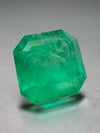 6.19 Carat 10x10 Medium Neon Yellowish Loose Colombian Emerald-Asscher Cut