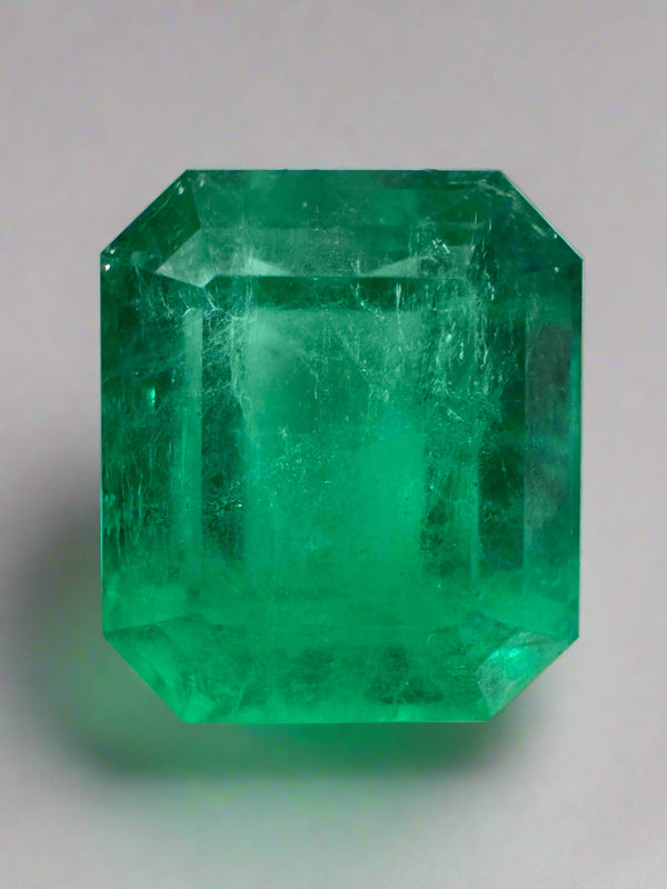 8.98 Carat 13x11 Vivid Loose Colombian Emerald-Emerald Cut