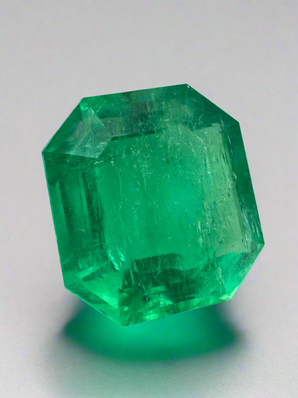 10.97 Carat 14.5x13 Muzo Deep Jungle Natural Loose Colombian Emerald-Emerald Cut