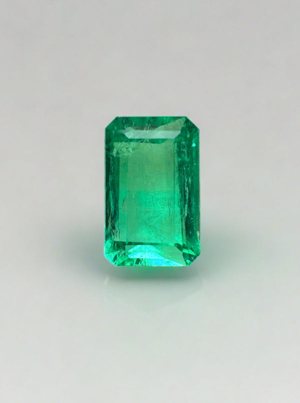 1.50 Carat 8x5 Elongated Muzo Green Natural Loose Colombian Emerald- Emerald Cut