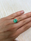 5.56 Carat 10.6x10.6 Spring Green Natural Loose Colombian Emerald-Asscher Cut