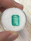 5.76 Carat 12x8 Clear Green Natural Loose Colombian Emerald- Emerald Cut
