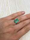 5.76 Carat 12x8 Clear Green Natural Loose Colombian Emerald- Emerald Cut