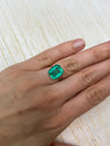 7.22 Carat 13x10 Bluish Green Loose Colombian Emerald- Emerald Cut