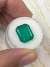 7.51 Carat 13.5x11 Deep Forest Green Emerald Cut Loose Colombian Emerald-Emerald Cut