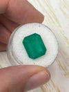 7.51 Carat 13.5x11 Deep Forest Green Emerald Cut Loose Colombian Emerald-Emerald Cut