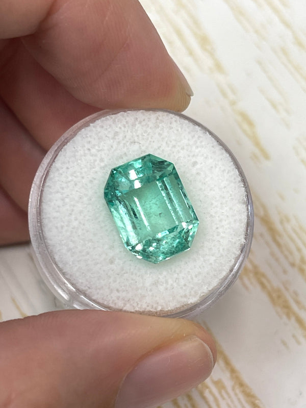 7.62 Carat 13x10 Clear Loose Colombian Emerald- Emerald Cut