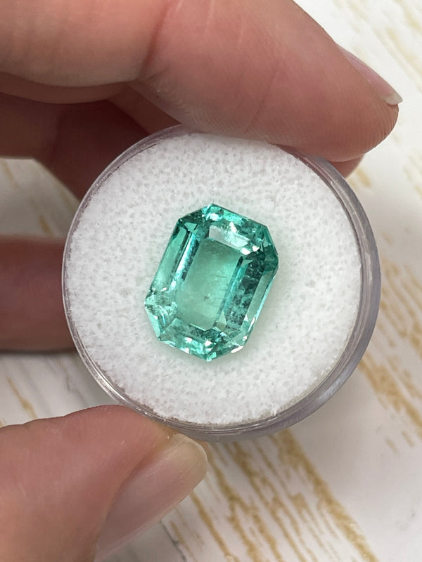 7.62 Carat 13x10 Clear Loose Colombian Emerald- Emerald Cut
