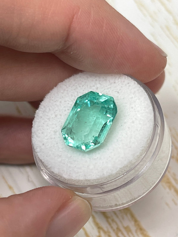 7.62 Carat 13x10 Clear Loose Colombian Emerald- Emerald Cut