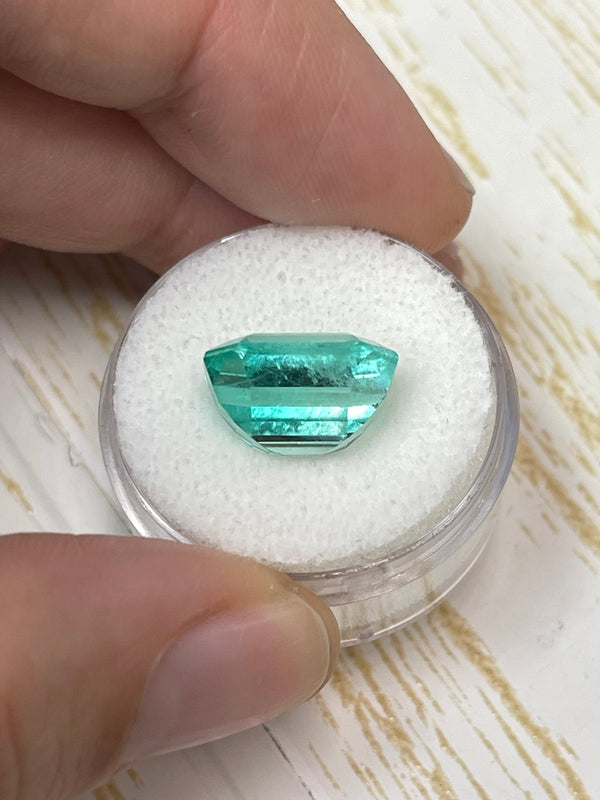 7.62 Carat 13x10 Clear Loose Colombian Emerald- Emerald Cut