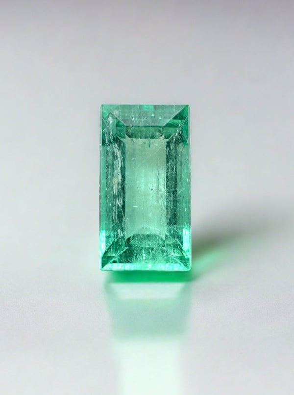 1.72 Carat Vivacious 9.4x5.2 Natural Loose Colombian Emerald-Baguette